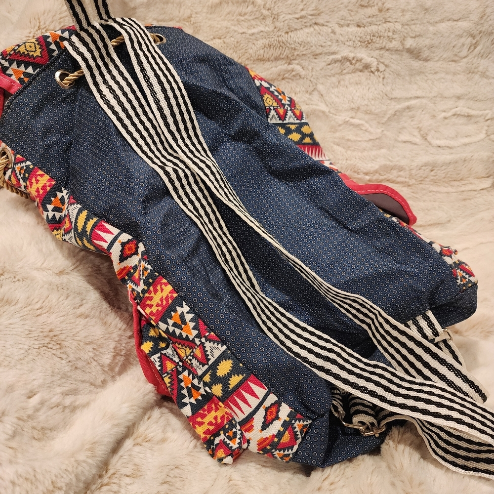 Geometric Multicolor Backpack - Picture 7 of 10